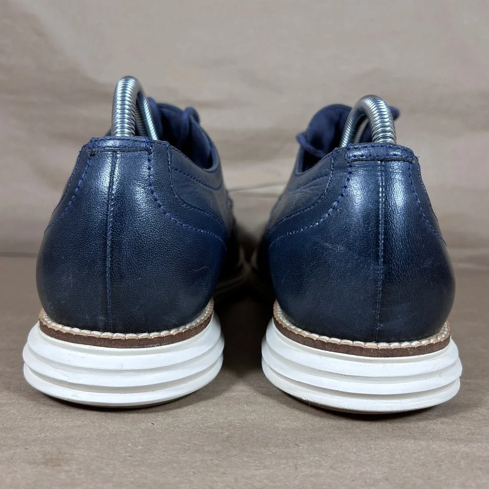 Cole Haan‎ OriginalGrand Wingtip Oxford Navy Blue Leather Shoes C30563 Mens 9M
